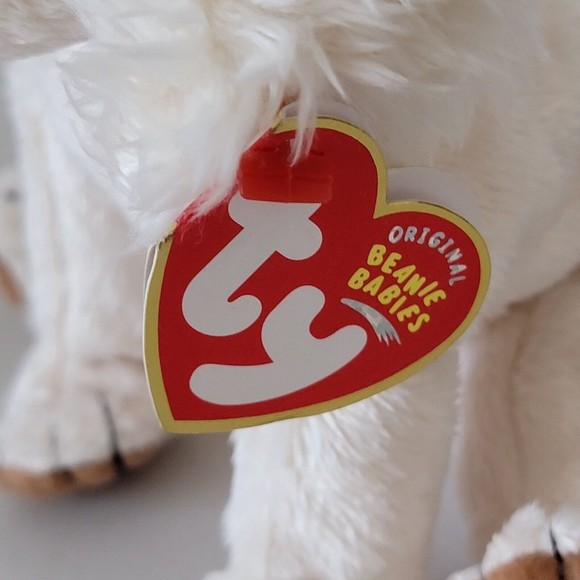 TY Original Beanie Babies LAPTOP 2004 Cocker Spaniel Light Beige Plush New - Picture 7 of 10